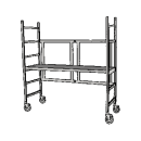 Hantverkarst&auml;llning bredd 0,73 - L&auml;ngd 1,85 - H&ouml;jd 1,80 m