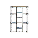 Stegram smal 3-pinnar med stege