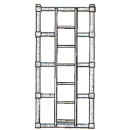 Stegram smal 4-pinnar med stege