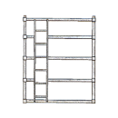 Stegram bred 4-pinnar med stege