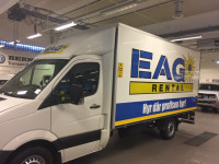 Arbetsbil VW Crafter skåp bakgavelhiss