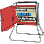 Undercentral med stativ, 32 amp