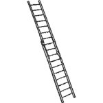 Stege, 2-delad 4,8 meter