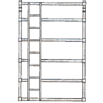 Stegram bred 5-pinnar med stege